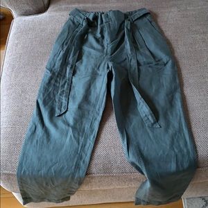 Loft highwaisted paper bag pants NWT